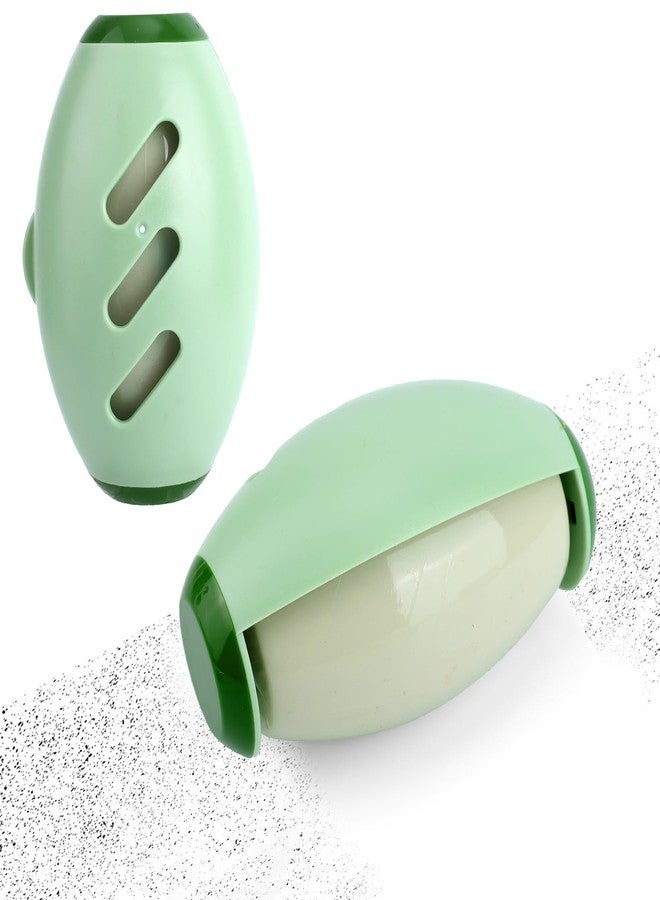 Gosknor 2pcs Reusable Washable Lint Roller, Mini Lint Roller Travel Size Cat Dog Hair Roller Ball Portable Pet Hair Sticky Remover Fabric Shaver Cleaner for Clothing Sofas Debris Dust (Green) - Image 1