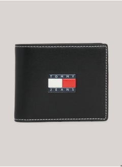 Men's Heritage Bifold Small Credit Card Wallet -  Recycled leather mix, Black