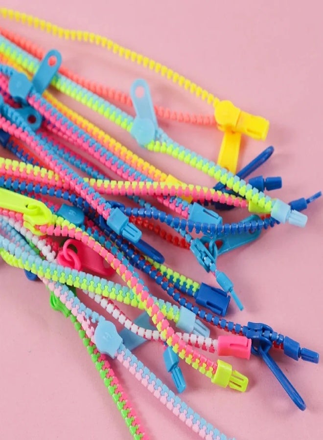 ارواق مجموعة 12/24 سوار سحّاب مضاد للتوتر – ألعاب حسية للأطفال، لتخفيف التوتر والتوحد، هدايا حفلات وأكياس توزيع، متعددة الألوان (19.5 سم) - Image 4