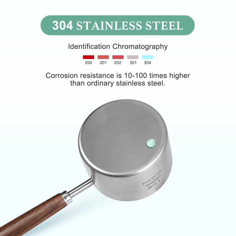 Fafaflyer Dog-Cat Food-Scoop Measuring-Cup - 304 Stainless Steel Material.1-Cup Capacity. Precision Scale Measurements - Image 3