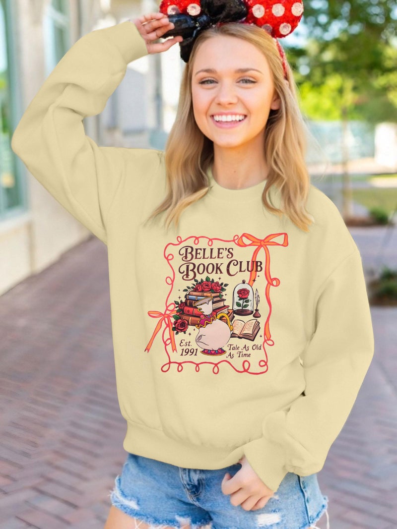 FASHGL Magical Kingdom Sweatshirt for Women Magic Shirt Family Vacation Sweater Cute Castle Graphic Long Sleeve Pullover Tops - Image 2