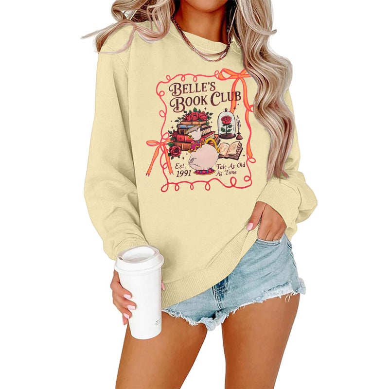 FASHGL Magical Kingdom Sweatshirt for Women Magic Shirt Family Vacation Sweater Cute Castle Graphic Long Sleeve Pullover Tops - Image 1