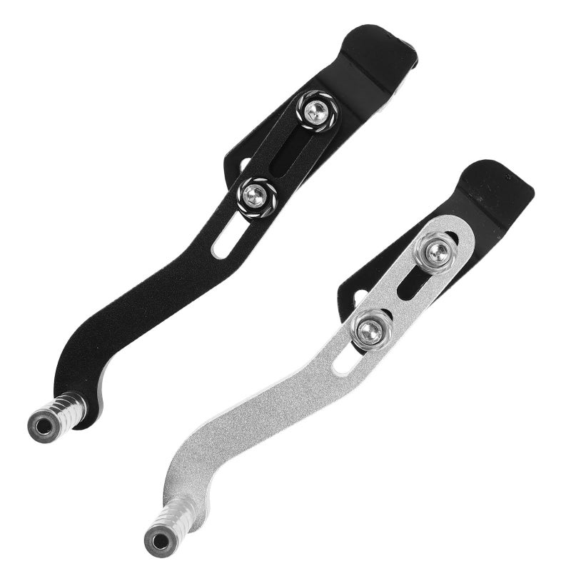 2pcs Aluminum Alloy Shift Lever Anti Fall Design Replacement for Off Road Motorcycles ATV Black Silver - Image 2