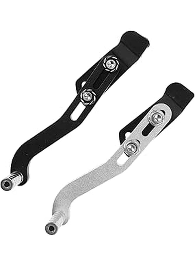 2pcs Aluminum Alloy Shift Lever Anti Fall Design Replacement for Off Road Motorcycles ATV Black Silver - Image 1