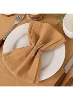 Linen Napkins Caramel  Spring Cloth Napkins Bulk Washable Cotton Napkins Set of 6 17x17 for Wedding Party Bridal Baby Shower Birthday Table Decorations - pzsku/Z51C2CA964834EB4552C2Z/45/_/1740515298/fdc2e051-4d38-4691-bfd0-f105ee2e1c10