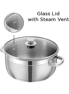 VINOD Stainless Steel Bremen Saucepot/Stockpot/Casserole/Cooking Pot with Glass Lid  - Image 3