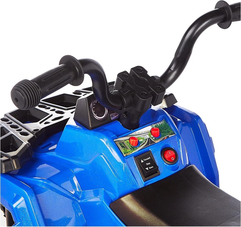 DORSA 3201-P-BLUE 6V Children's Electric Mini ATV,4 Wheel Ride on Car,Music Early Education,Suspension,LED Lights,Treaded Tires,Engine Sounds for Child Blue - Image 4
