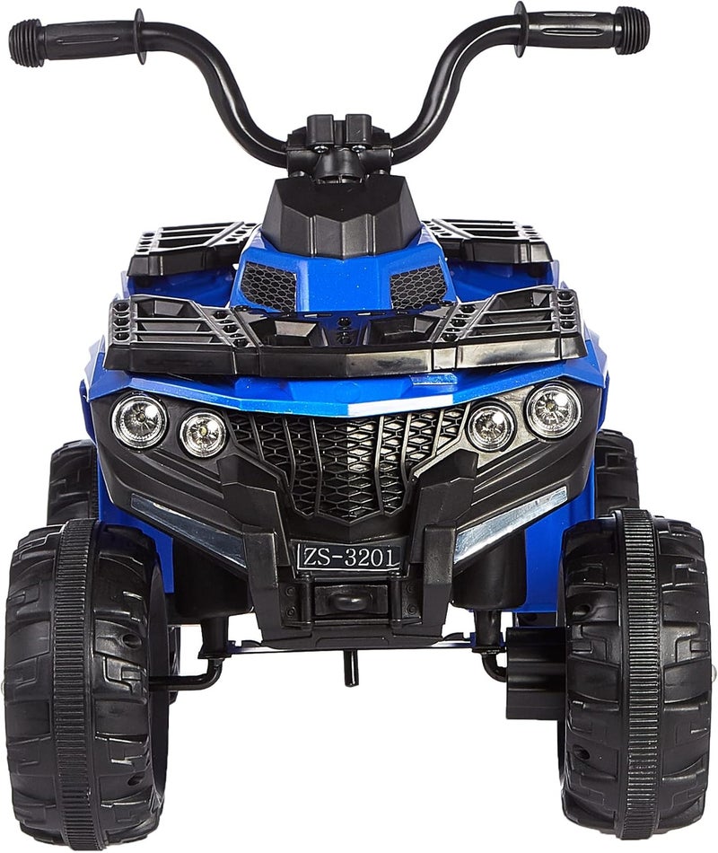 DORSA 3201-P-BLUE 6V Children's Electric Mini ATV,4 Wheel Ride on Car,Music Early Education,Suspension,LED Lights,Treaded Tires,Engine Sounds for Child Blue - Image 2