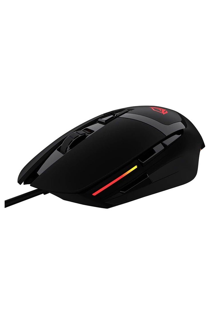 Meetion G3325 Hades Programmable High Performance Gaming Mouse Optical Wired with 5000 Adjustable DPI with RGB Light Weight Hyper Scroll Tilt Wheel Classic Lighting Elevate Your Gameplay Stylish Black - Image 5