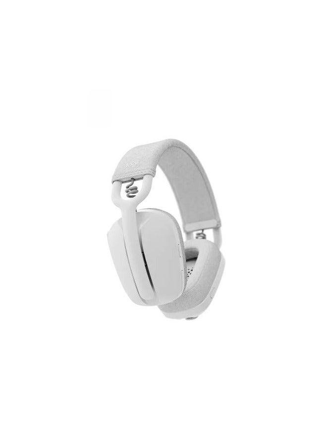 Logitech Zone Vibe 100 Wireless Headset, 40mm Audio Drivers, Bluetooth Connectivity, Up to 30m Range, Flip-to-Mute NC Mic, 20H Battery Life, Memory Foam & Fabric Cushioning, USB-C, 981-001219 Off-white - Image 4