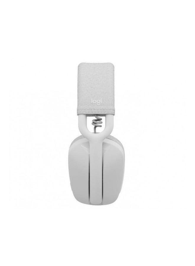 Logitech Zone Vibe 100 Wireless Headset, 40mm Audio Drivers, Bluetooth Connectivity, Up to 30m Range, Flip-to-Mute NC Mic, 20H Battery Life, Memory Foam & Fabric Cushioning, USB-C, 981-001219 Off-white - Image 5