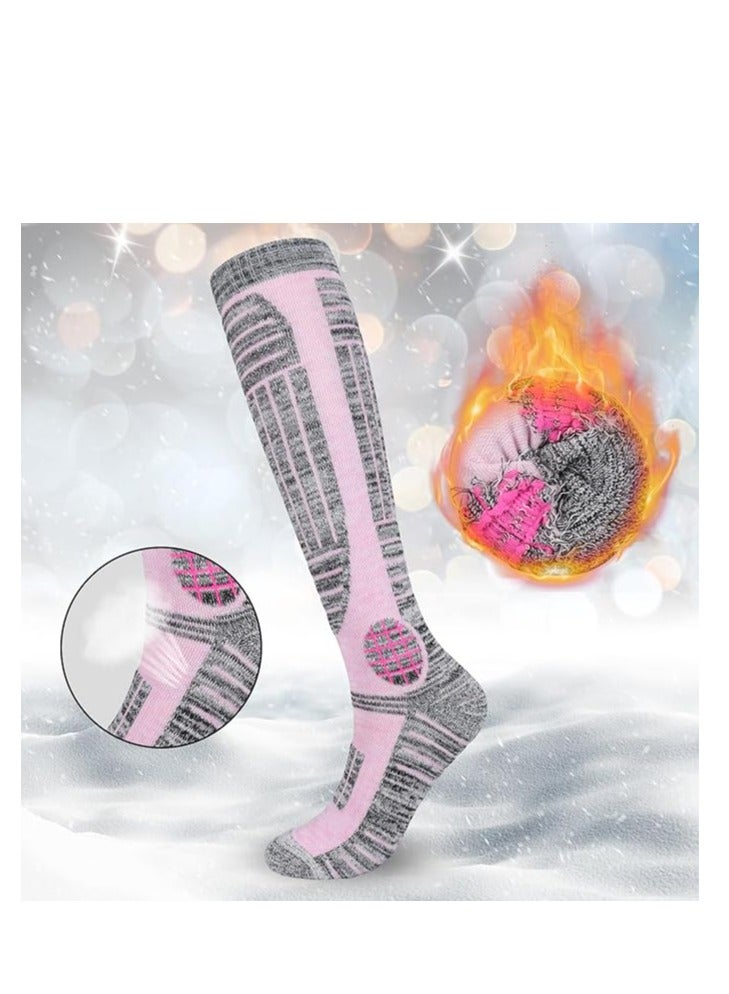 SYOSI Thermal Ski Socks Mens Womens Socks Knee High Long Performance Athletic Socks Warm Cushioned Non-slip Sports Cushioned Socks for Skiing Football Hiking Walking Snowboard - Image 5