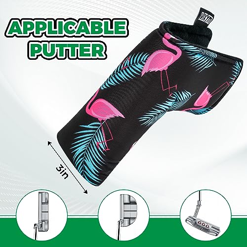 VIXYN Blade Putter Cover Premium Golf Putter Headcovers Magnetic Fleeced Lined Head Covers Flamingo - Image 3