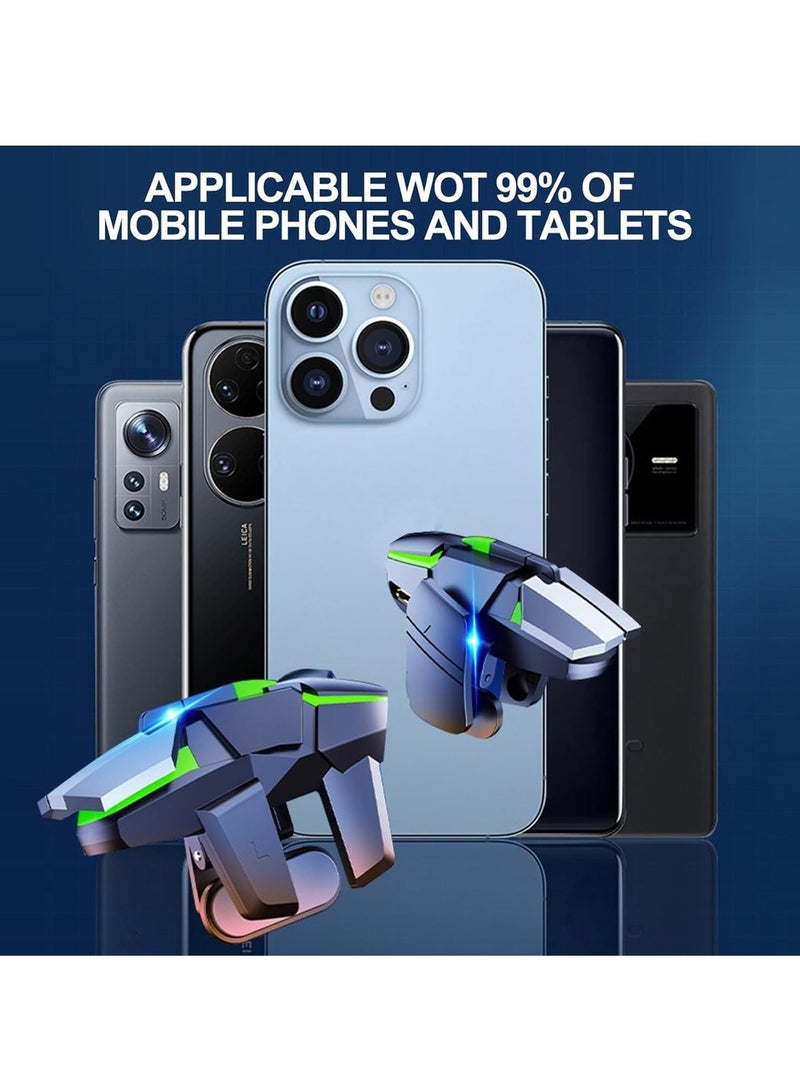 6 Trigger Mobile Controller Smart Phone Game Controller Gamepad Large Thickness 6 Fingers Sensitive Aim & Shoot Triggers Fit For Iphone Android Ipad For Office - Image 2