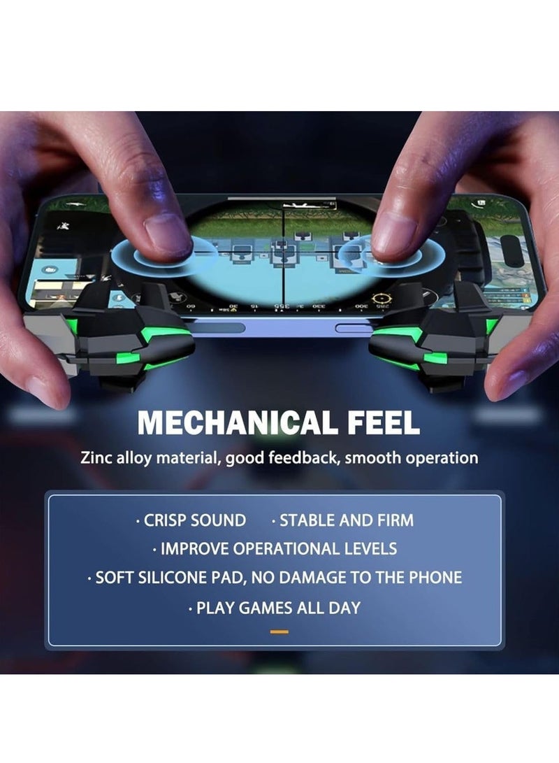 6 Trigger Mobile Controller Smart Phone Game Controller Gamepad Large Thickness 6 Fingers Sensitive Aim & Shoot Triggers Fit For Iphone Android Ipad For Office - Image 4