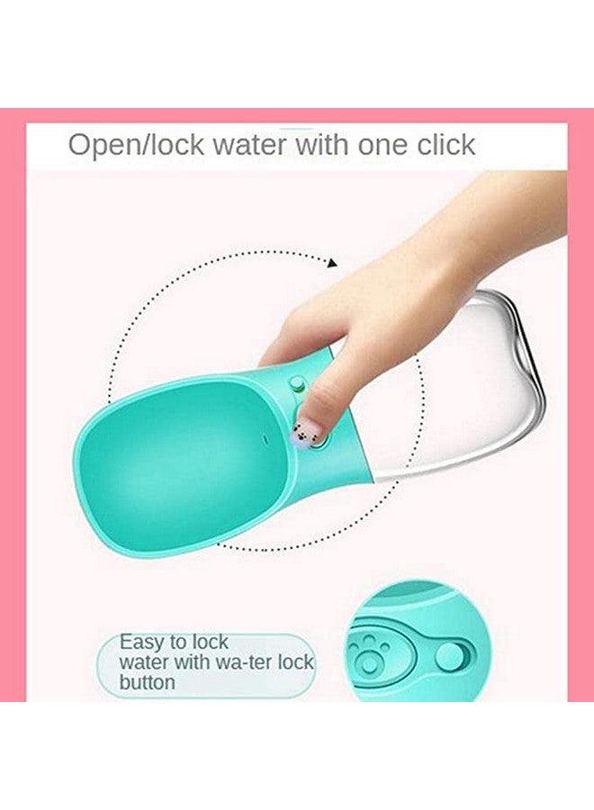 Dog Water Bottle - Leak Proof Portable Water Dispenser Drinking Feeder Pet Care Cup For Outdoor Walking, Hiking, Travel (12 Oz / 350Ml) - Blue - Image 4