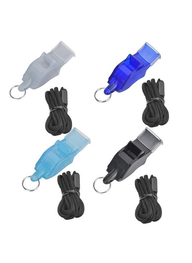 Bukela 4 Pieces High Frequency ABS Plastic Basketball and Football Referee Whistle for Kids  - Image 1
