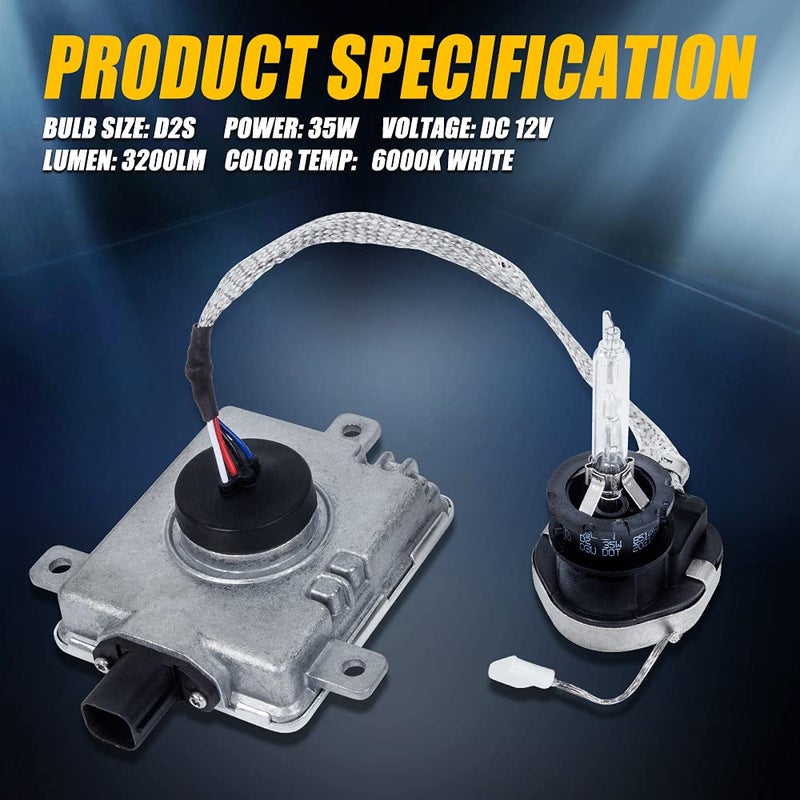 RANSOTO W3T19371 Xenon HID Headlight Ballast Compatible with Acura TL TSX ZDX MDX RDX ILX Honda Accord Odyssey Mazda 3 5 CX-5 Mitsubishi Lancer with Igniter D2S Bulb Replaces W3T16271 W3T15671 - Image 2