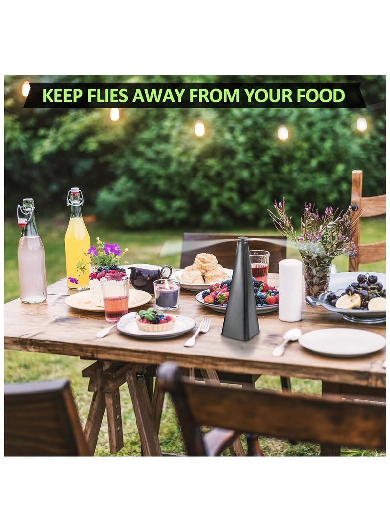 Fly Fans for Tables Fly Repellent for Outdoor Bug Fan Fly Repellent Fan and Bugs Fly for Indoor Fly Insect Traps Fan Keep Flies and Bugs Table Patio Bug Fly Deterrent (2PCS)  - Image 2
