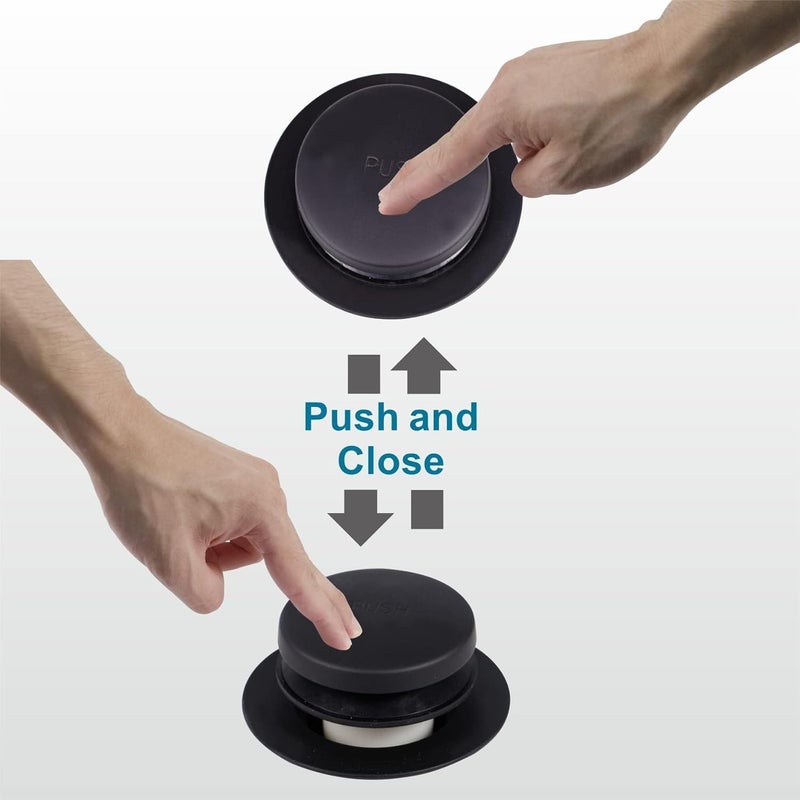 WELSAN Black Bathtub Drain Tip Toe Tub Conversion Kit, Replacement Bath Tub Drain Trim Kit with Two-Hole Overflow Faceplate and Universal Fine/Coarse Thread Assembly, Matte Black - Image 4