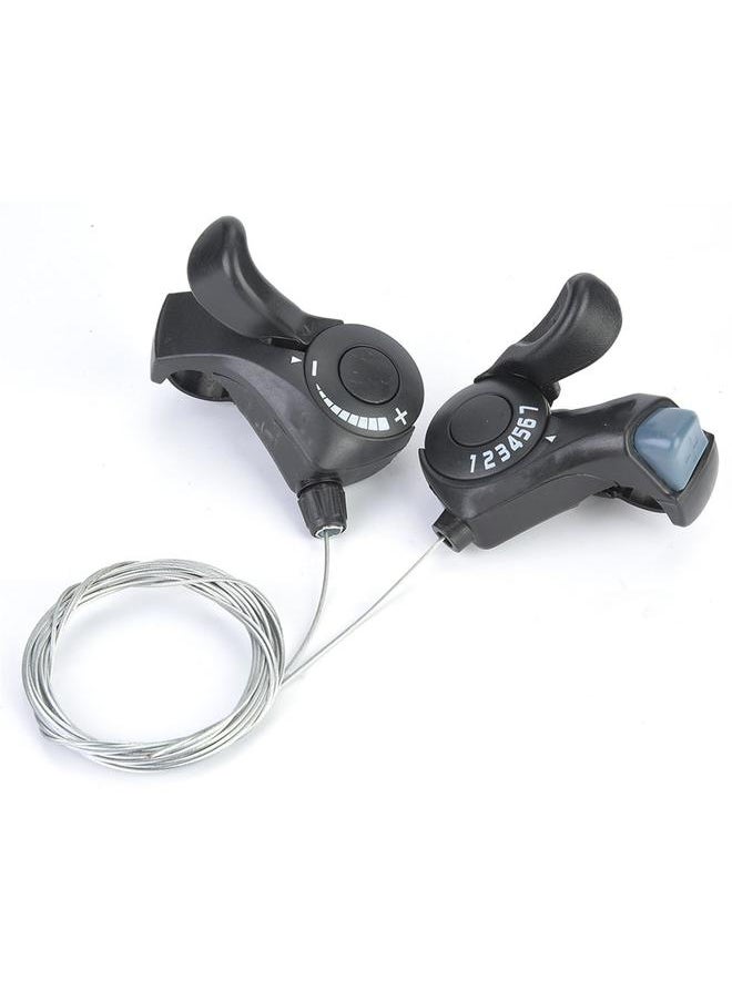 Thoraya One Pair Outdoor Mountain Bicycle TX-30 Thumb Gear Shifters 3X7 Speed Shift Lever and Set  - Image 4