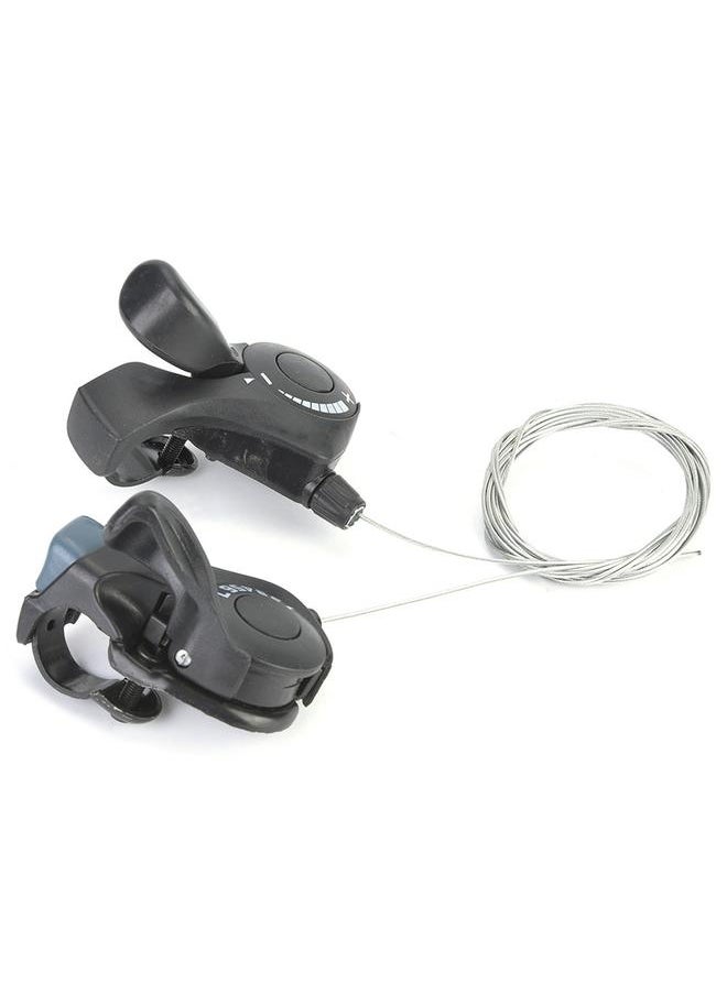 Thoraya One Pair Outdoor Mountain Bicycle TX-30 Thumb Gear Shifters 3X7 Speed Shift Lever and Set  - Image 2