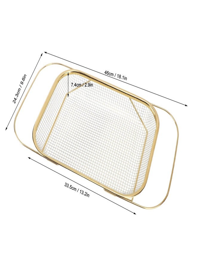 Estink Over The Sink Colander, Rectangle Stainless Steel Over The Sink Strainer Basket For Kitchen Sink with Handles Fine Mesh Expandable Handy Kitchen Tool Kitchen Essentials (Gold) - Image 3