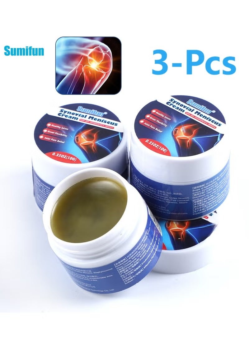 Sumifun (3pcs) -sumifun Knee Joint Pain Relief Ointment Meniscus Damage Leg Knee Arthritis Cream Fast Absorbing Hand And Foot Tenosynovitis Cold Gel Quick Relief Joint And Bone Therapy Cream For Muscle And Joint Pain - Image 1