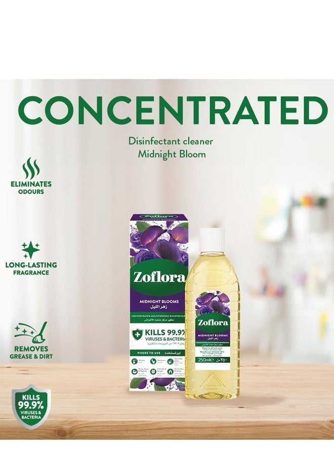 Zoflora Zoflora Multi-Purpose Concentrated Disinfectant Midnight Blooms 250 ml  - Image 2