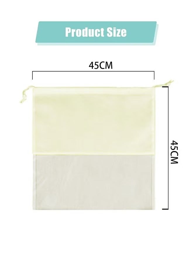 10 Pack Travel Shoe Handbag Waterproof Dust Bags,45cmx45cm Non-Woven Fabric Dustproof Drawstring Breathable Clear Window Dust Cover Storage Bags Handbag Storage Shoe Pouch Organizer for Men and Women  - Image 2