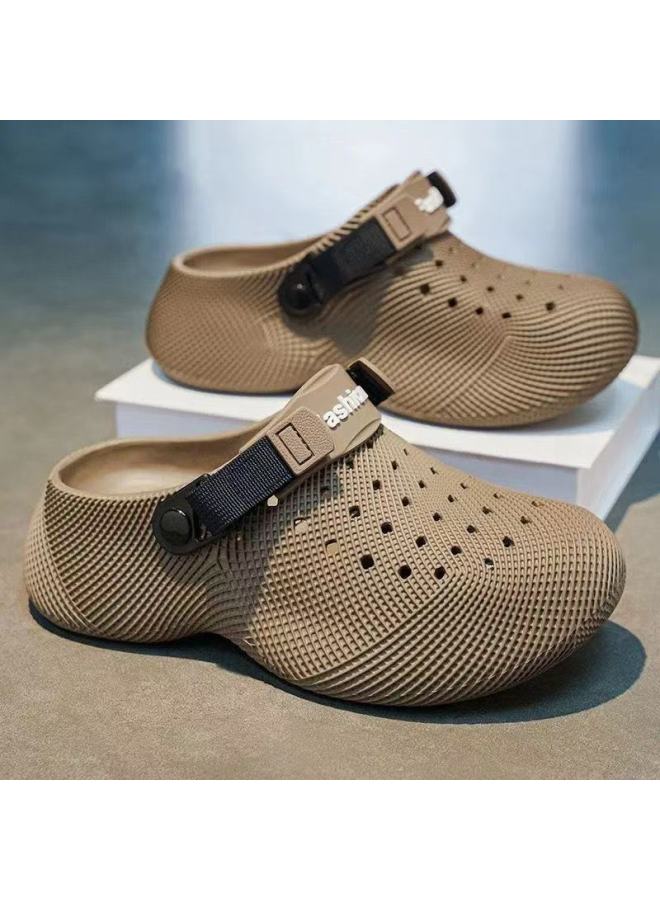 2026 New 3D Printed Men's Clogs, Thick Platform Height Increasing Two-Wear Hole Shoes, Breathable Non-Slip Outdoor Casual Garden Sandals - Image 2
