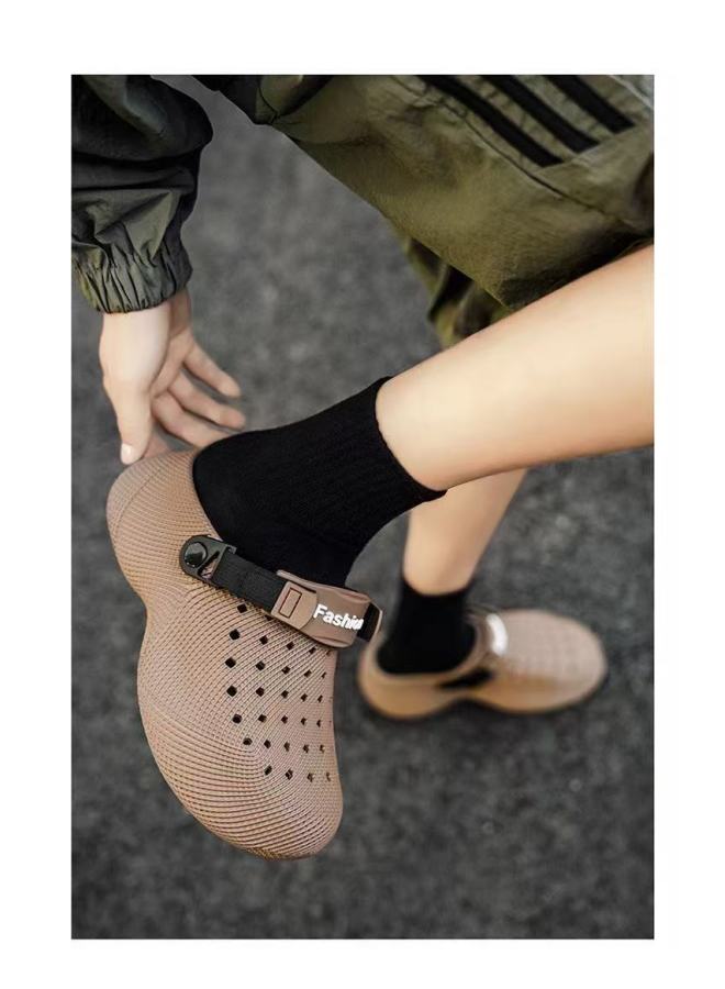 2026 New 3D Printed Men's Clogs, Thick Platform Height Increasing Two-Wear Hole Shoes, Breathable Non-Slip Outdoor Casual Garden Sandals - Image 3
