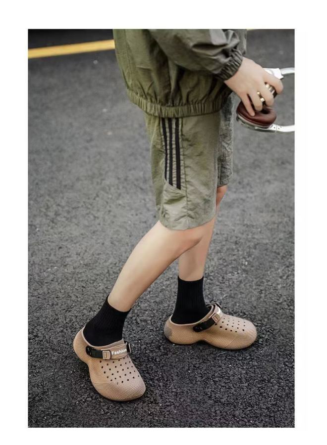 2026 New 3D Printed Men's Clogs, Thick Platform Height Increasing Two-Wear Hole Shoes, Breathable Non-Slip Outdoor Casual Garden Sandals - Image 5
