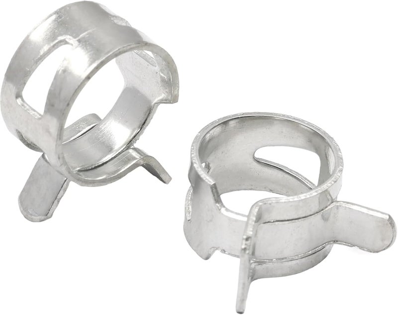 Rierdge 20 Pcs 3/8" ID Spring Band Type Clamps, 10mm Fuel Hose Clamps Fasteners, Silver Spring Hose Clip for Fuel Hose Line Water Pipe Air Tube Silicone Hose - Image 5
