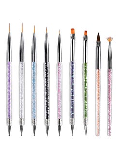 ORiTi 9PCS Nail Brushes for Nail Art with Nail Liner Brush and Nail Dotting Pens for Home Use and Professional Nail Salon  - Image 1