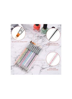 ORiTi 9PCS Nail Brushes for Nail Art with Nail Liner Brush and Nail Dotting Pens for Home Use and Professional Nail Salon  - Image 3