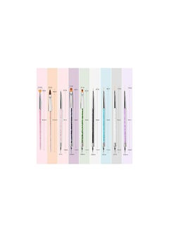 ORiTi 9PCS Nail Brushes for Nail Art with Nail Liner Brush and Nail Dotting Pens for Home Use and Professional Nail Salon  - Image 2