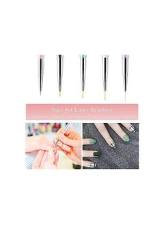 ORiTi 9PCS Nail Brushes for Nail Art with Nail Liner Brush and Nail Dotting Pens for Home Use and Professional Nail Salon  - Image 5