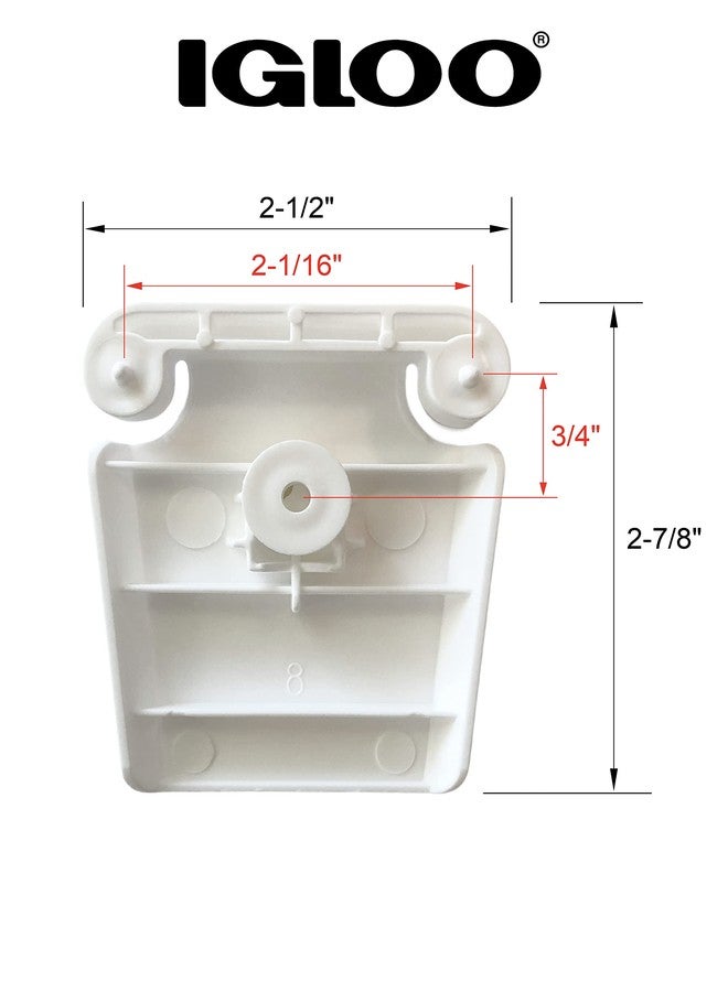Igloo Cooler Plastic Parts Kit - Made in The USA - 2 Latches, 3 Hinges, Latch Post & Screws - Image 3