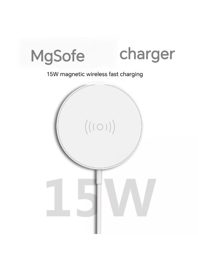 شاحن MagSafe 【معتمد من MFI/UACK】 شحن سريع USB C، شحن PD مغناطيسي لاسلكي سريع حتى 15 وات متوافق مع iPhone 14 و14 Plus و14 Pro و14 Pro Max و13 و12 Series وAirPods Pro2 - Image 1