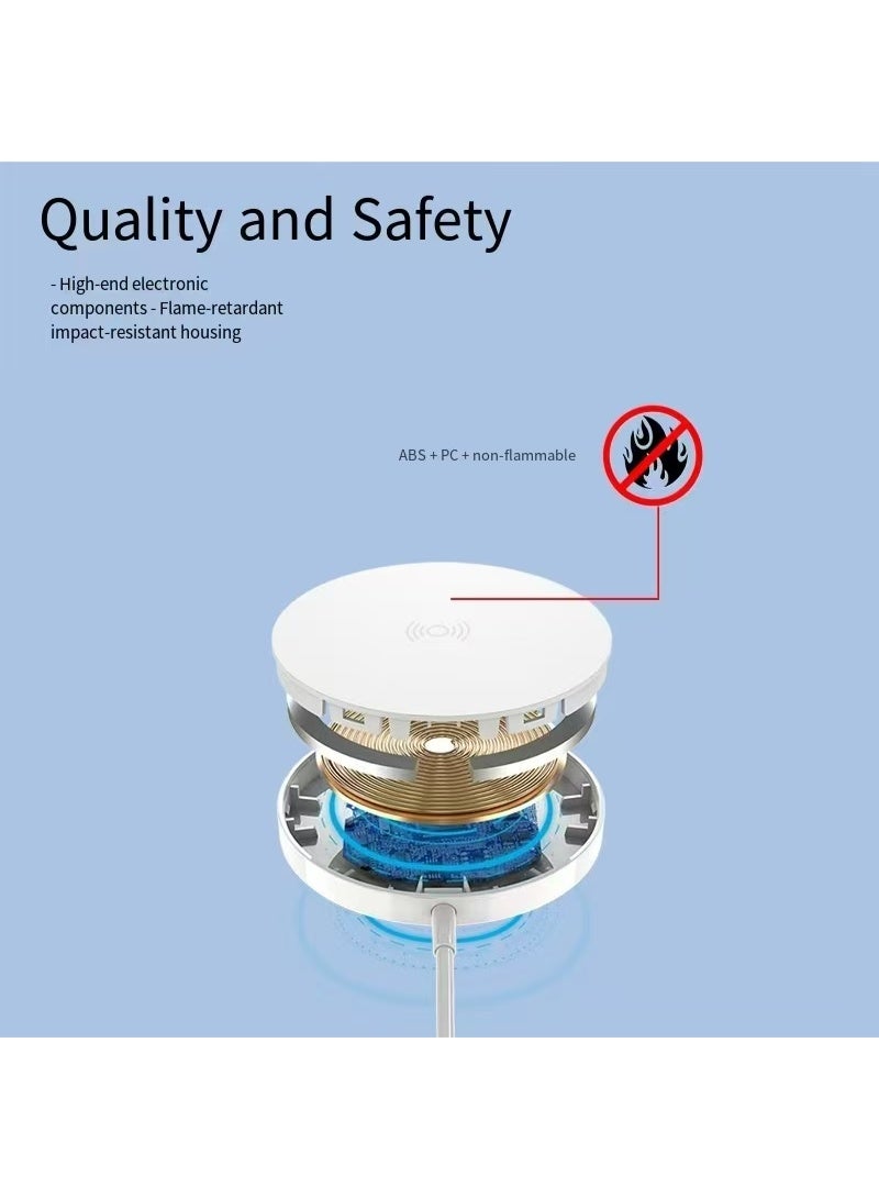 شاحن MagSafe 【معتمد من MFI/UACK】 شحن سريع USB C، شحن PD مغناطيسي لاسلكي سريع حتى 15 وات متوافق مع iPhone 14 و14 Plus و14 Pro و14 Pro Max و13 و12 Series وAirPods Pro2 - Image 5