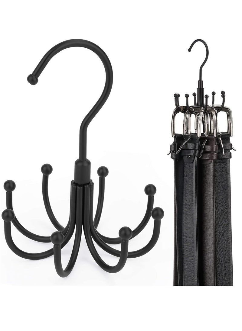 Generic Belt Hanger, Rotatable Belt Rack Closet Accessories Organizer, Maximum 24 Storage Capacity, Hanging Holder Storage Hook for Belt, Bra, Tank Top, Tie, Scarf, Purse  - Image 1