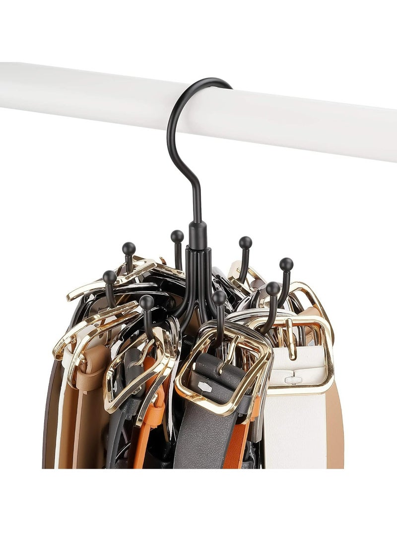 Generic Belt Hanger, Rotatable Belt Rack Closet Accessories Organizer, Maximum 24 Storage Capacity, Hanging Holder Storage Hook for Belt, Bra, Tank Top, Tie, Scarf, Purse  - Image 4