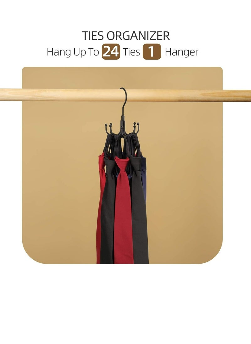 Generic Belt Hanger, Rotatable Belt Rack Closet Accessories Organizer, Maximum 24 Storage Capacity, Hanging Holder Storage Hook for Belt, Bra, Tank Top, Tie, Scarf, Purse  - Image 5