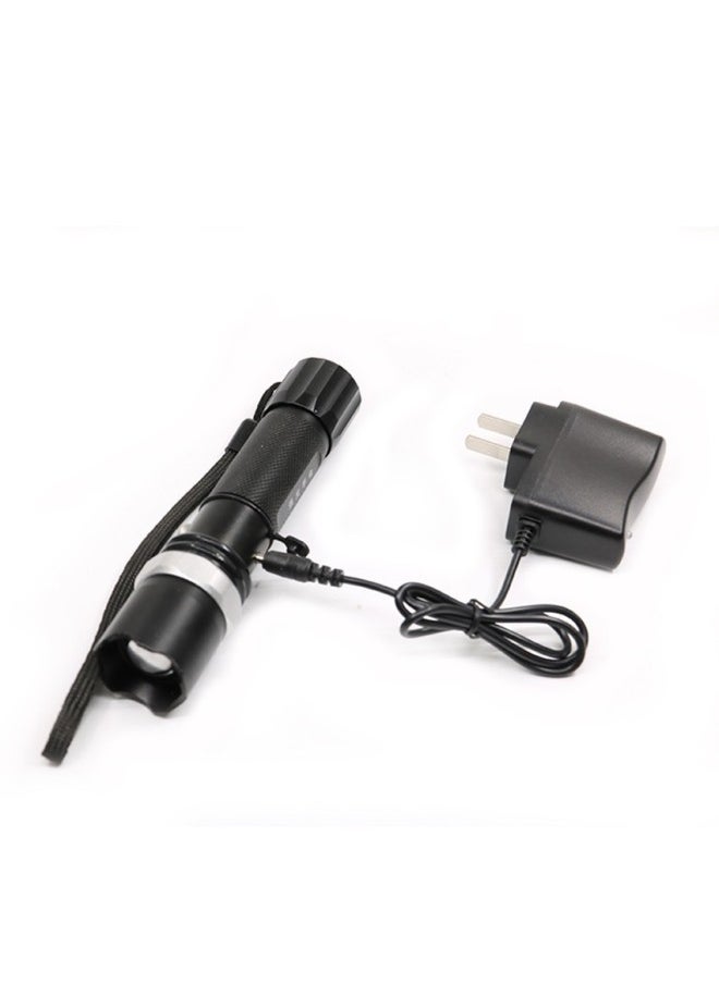 Generic Lithium Battery Rechargeable Flashlight Super Bright Long-range Strong Light Zoom Focusing Multifunctional Student Home Outdoor-Color:[Classic Single] No Battery Charger  - Image 5