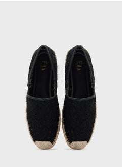 ELLA Lace Embroidered Espadrille  - Image 4