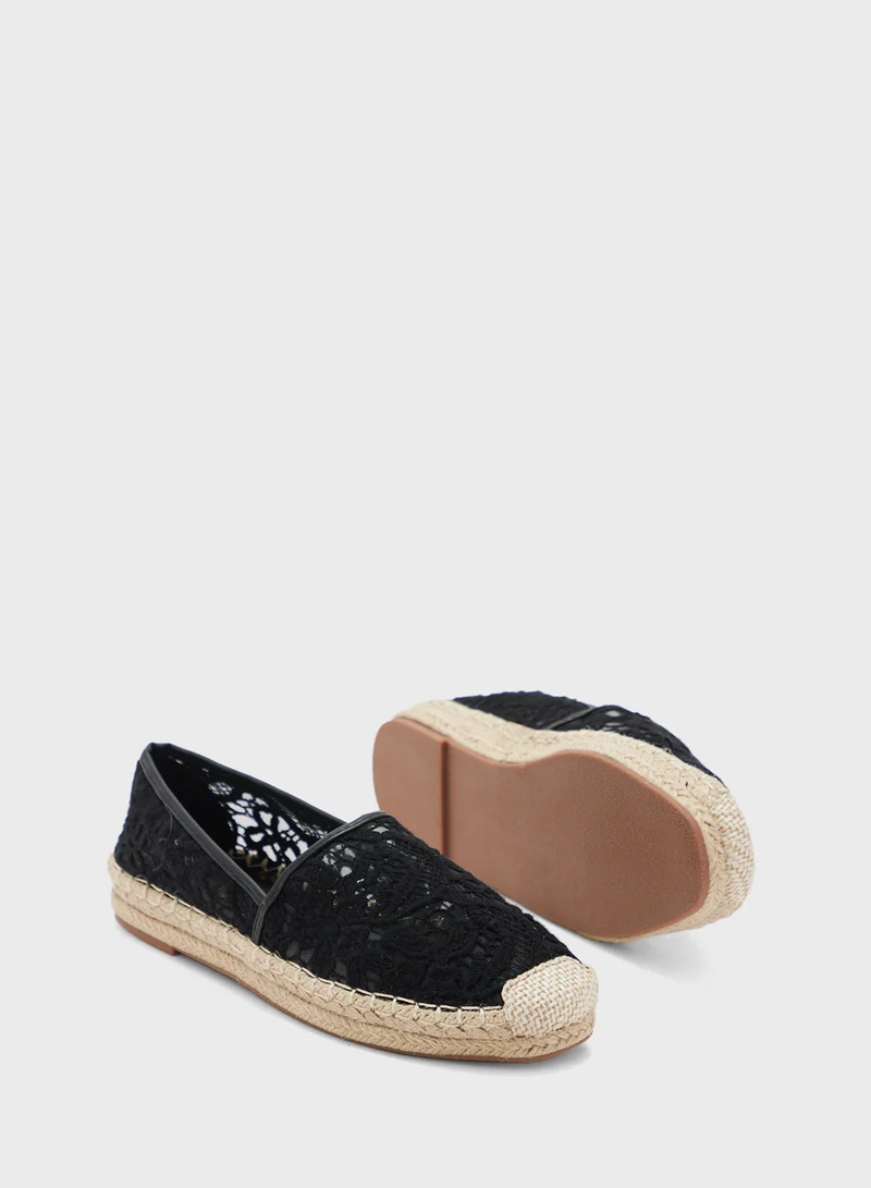 ايلا Lace Embroidered Espadrille
