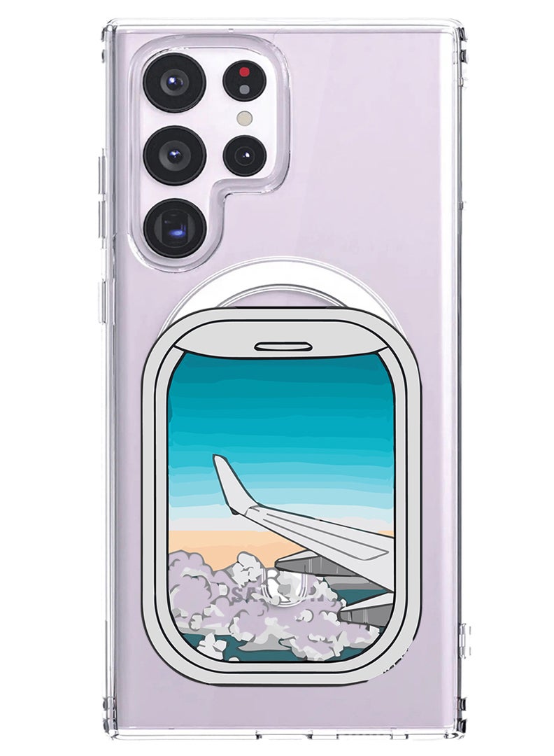 Theodor Magnetic Case for Samsung Galaxy S23 Ultra 6.8-inch Compatible with MagSafe Wireless Charging, Shockproof Phone Bumper Cover Window-01 - Image 1