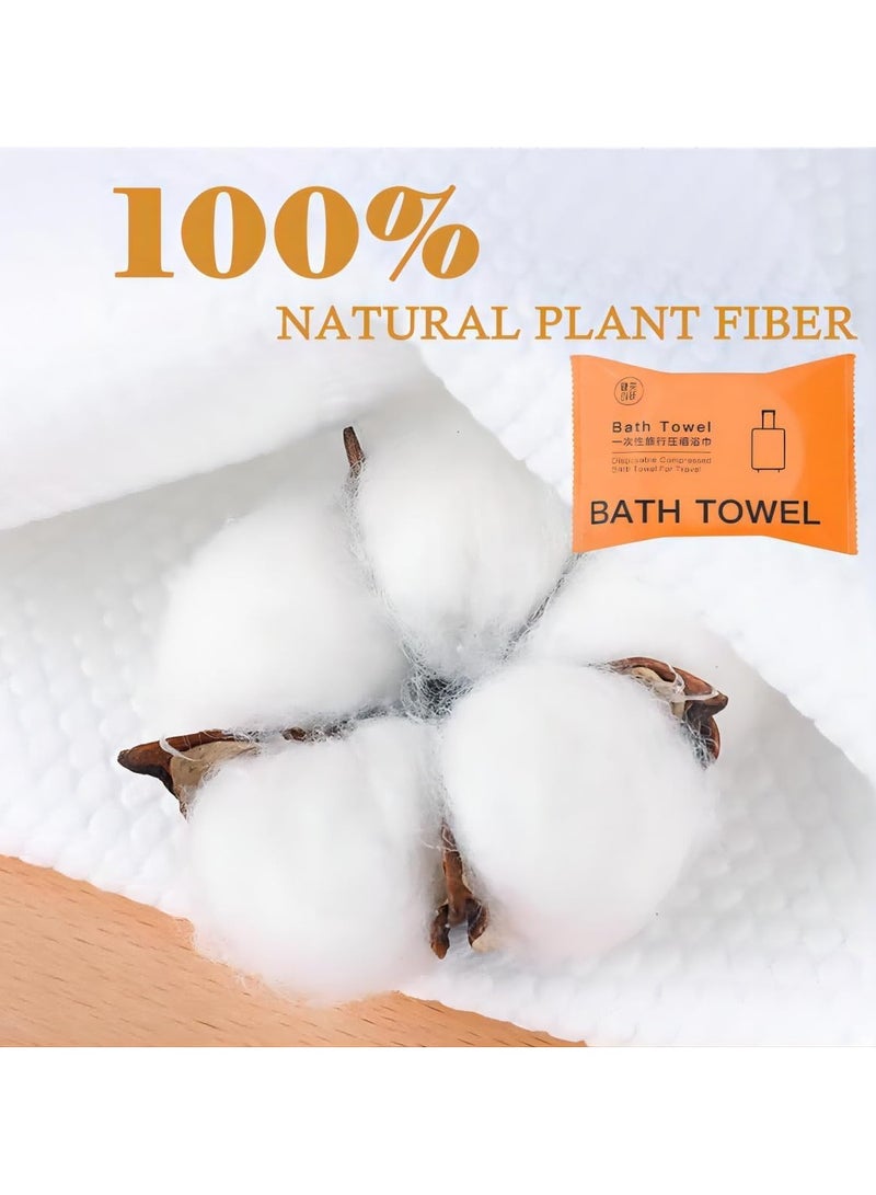 Large Compressed Towel, 55 x 27'' Disposable Cotton Bath Towels,Portable Light and Reusable,Suitable for Hiking, Camping,Beach,Swimming and Traveling  - Image 3
