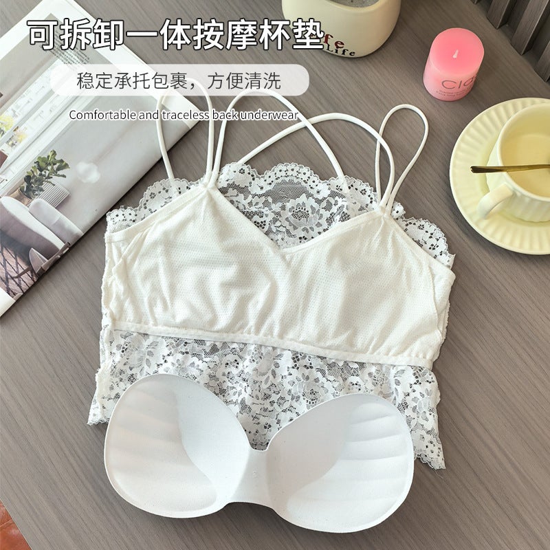 Cross Beautiful Back New Style Lace Chest Wrap Camisole Vest Girl'S Strapless Inner Base Underwear Belt Chest Pad - Image 5
